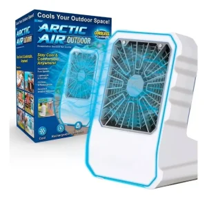 Enfriador Aire Portátil Con Agua Artic Cool Recargable 40cm Color Blanco