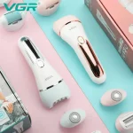 Depiladora Eléctrica Mujer Facial 6 En 1 Vgr V-733 Usb Ipx7