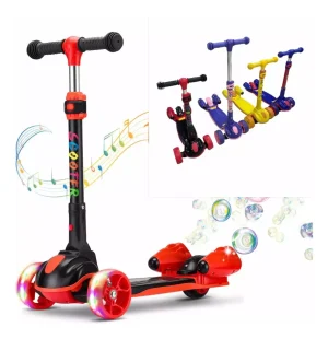 Patineta Scooter Para Niños Burbujas Bluetooth Led Music